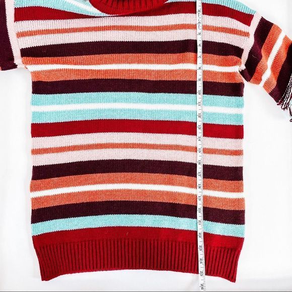 Hayley Menzies Sweater Sunset Stripes Fringe Jumper - Picture 9 of 10